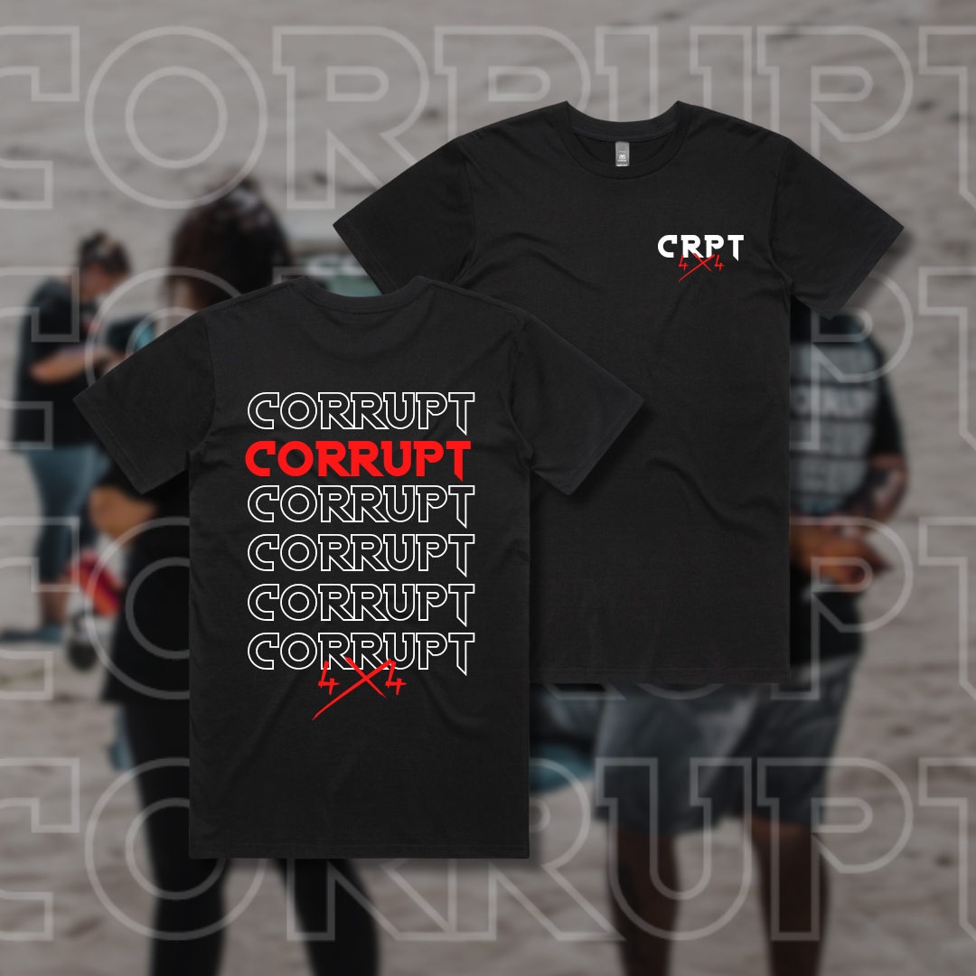 Corrupt 4x4 OG Tee - RED - CLEARANCE