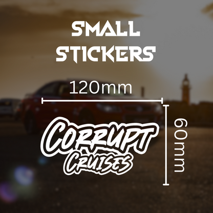 Corrupt Cruises Small Stickers