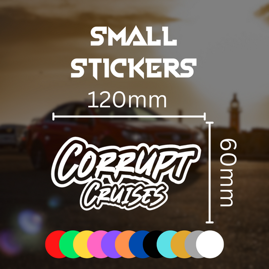 Corrupt Cruises Small Stickers - Coloured