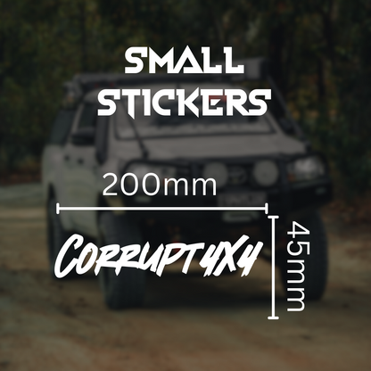 Corrupt 4x4 Small Stickers