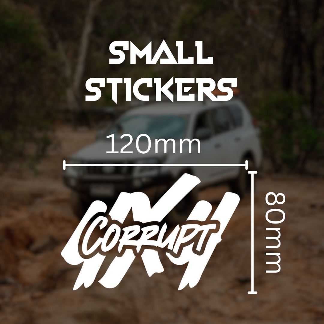 Corrupt 4x4 Small Stickers