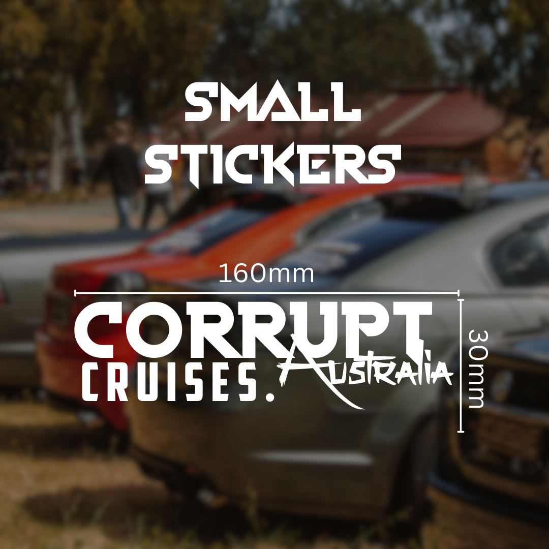 Corrupt Cruises Small Stickers