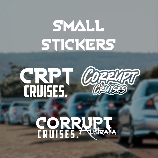 Corrupt Cruises Small Stickers